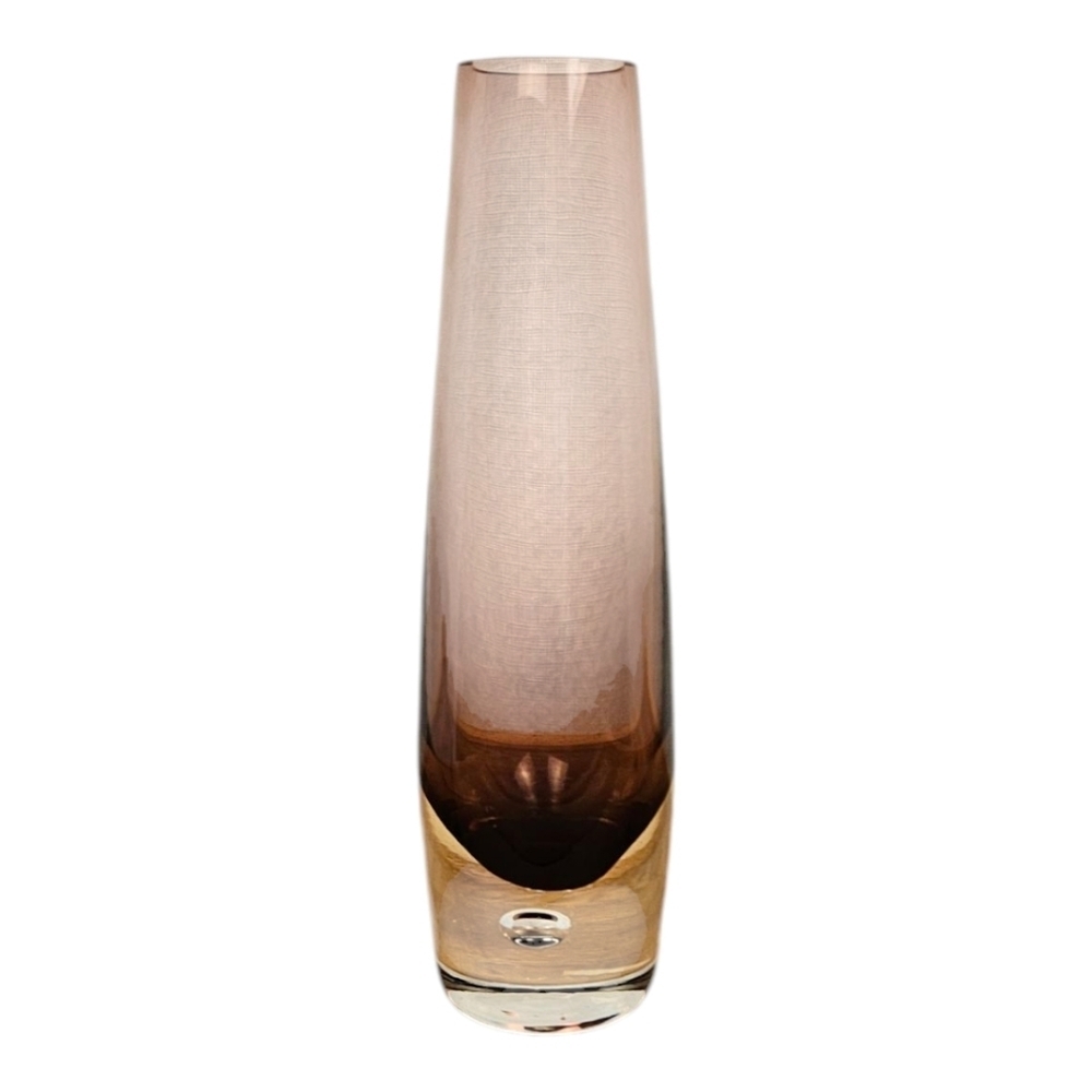 MCM Amethyst Art Glass with Clear Base and Controlled Bubble Design​​​​